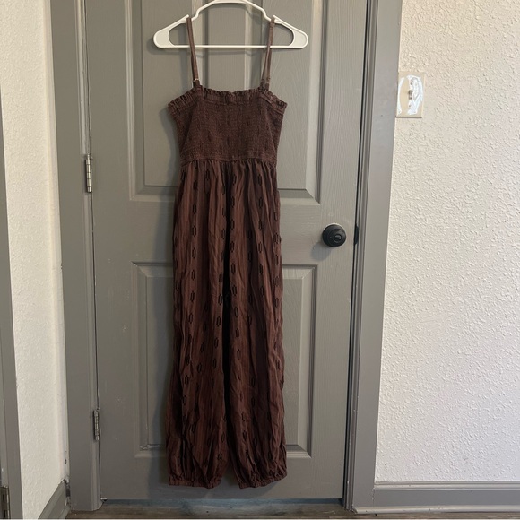 By Anthropologie Brown Patterned Jumpsuit - Picture 6 of 7